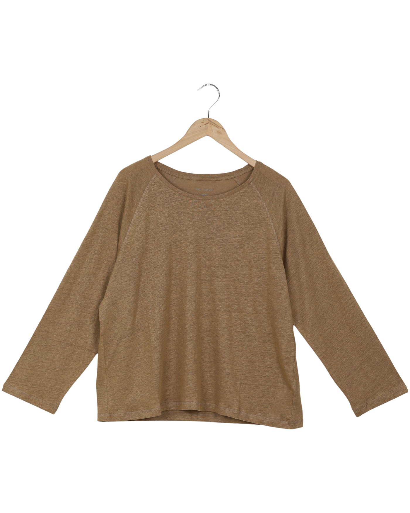Secondhand Lisbeth Linen Top - Brown Mustard