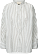 GAI+LISVA Beate Cotton Shirt Dresses & Skirts 961 Blue pin stripe