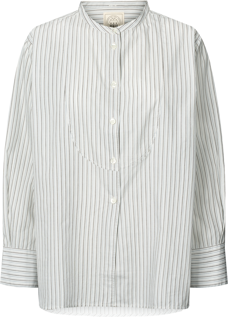 GAI+LISVA Beate Cotton Shirt Dresses & Skirts 961 Blue pin stripe