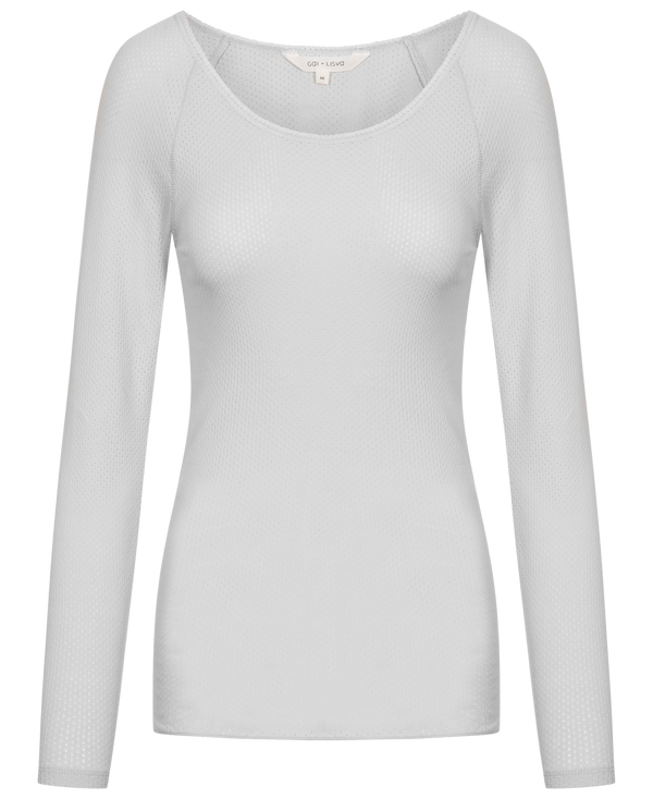 GAI+LISVA Celia Cotton T-Shirt Top 113 Quiet Grey
