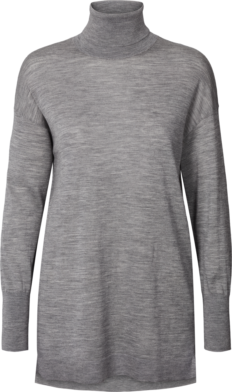 GAI+LISVA Julie Merino Turtleneck Knit 601 Light Grey Melange