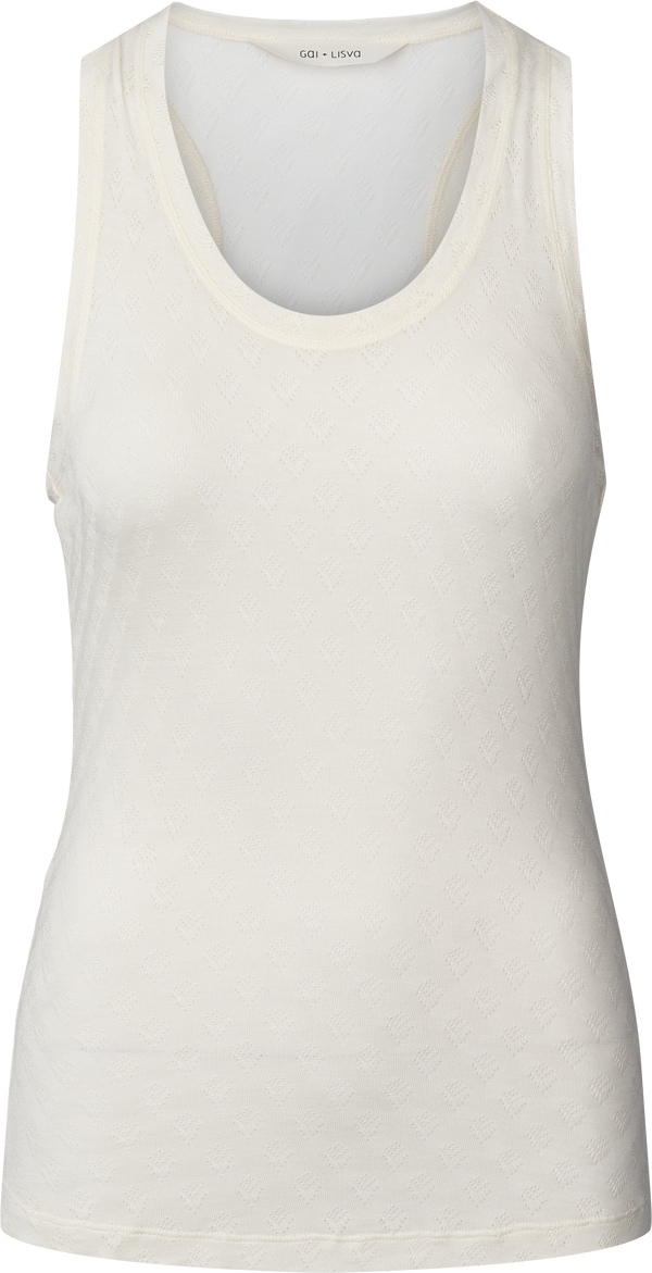 GAI+LISVA Nellie Silk Top Top 150 Off White