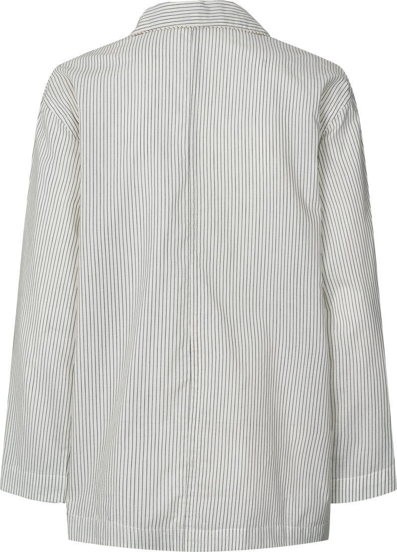 GAI+LISVA Nora Shirt Cotton Striped Shirt 470 Denim Blue Stripe