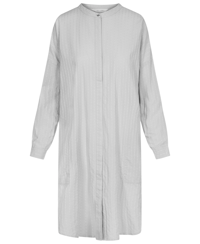 GAI+LISVA Oline Cotton Shirt Dress Shirt 155 Silver Scone