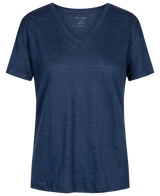 GAI+LISVA Sif Linen Tee Shirt Top 453 Navy
